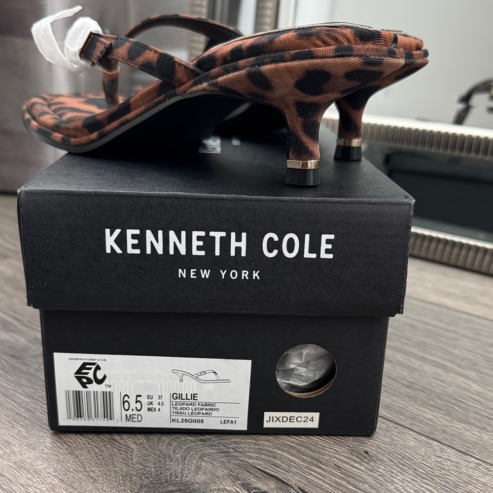 Kenneth Cole‎ Women's Leopard Print Heels Gillie 6.5